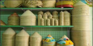 Hand painted Vietnamese conical hats as cultural gifts
