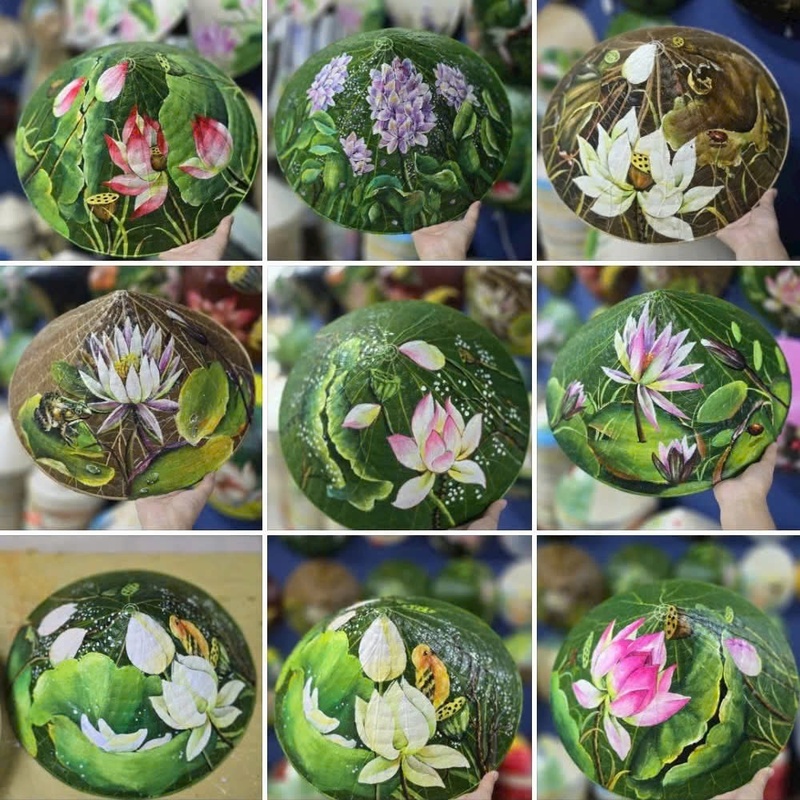 Traditional Vietnamese conical hats and handicraft gifts