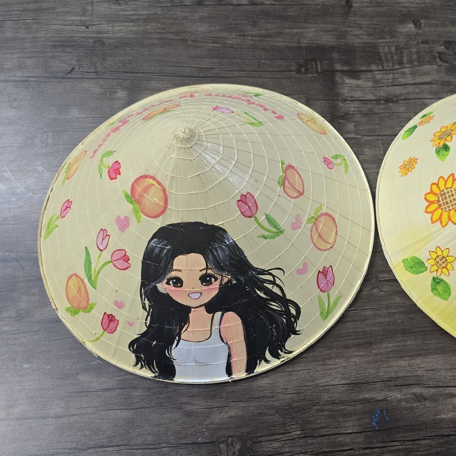 Custom chibi conical hat painting in Ho Chi Minh City