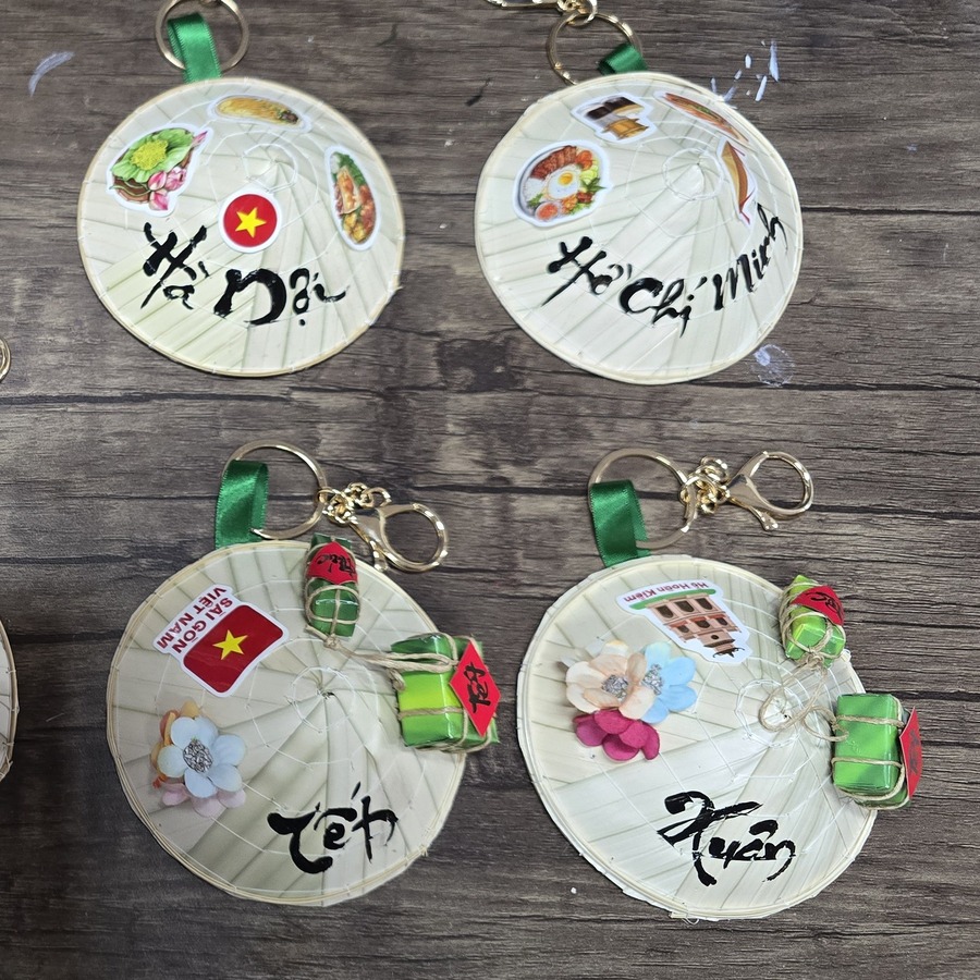Hand-painted mini conical hats for Vietnamese souvenirs