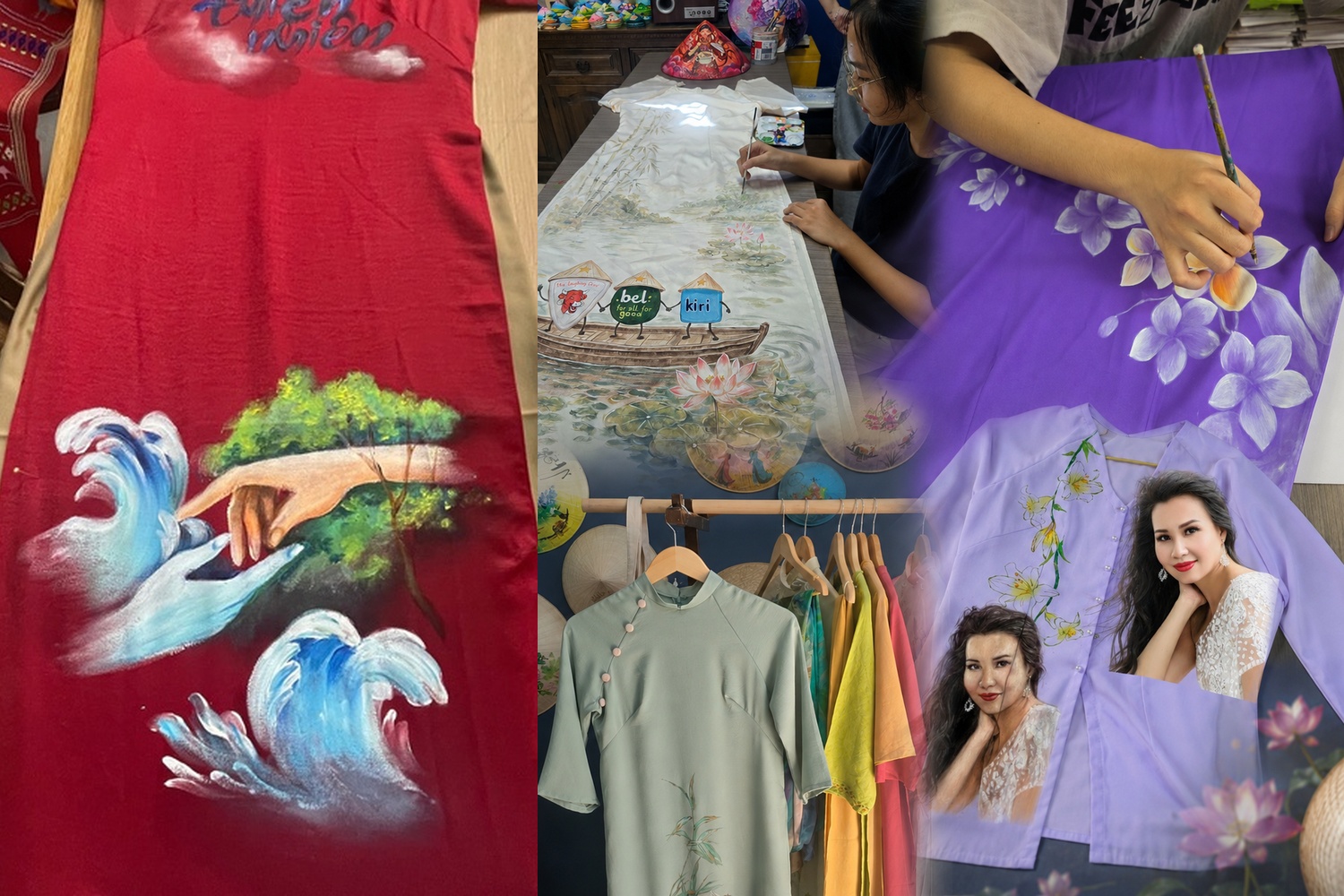 Bespoke ao dai order at The Sun Art