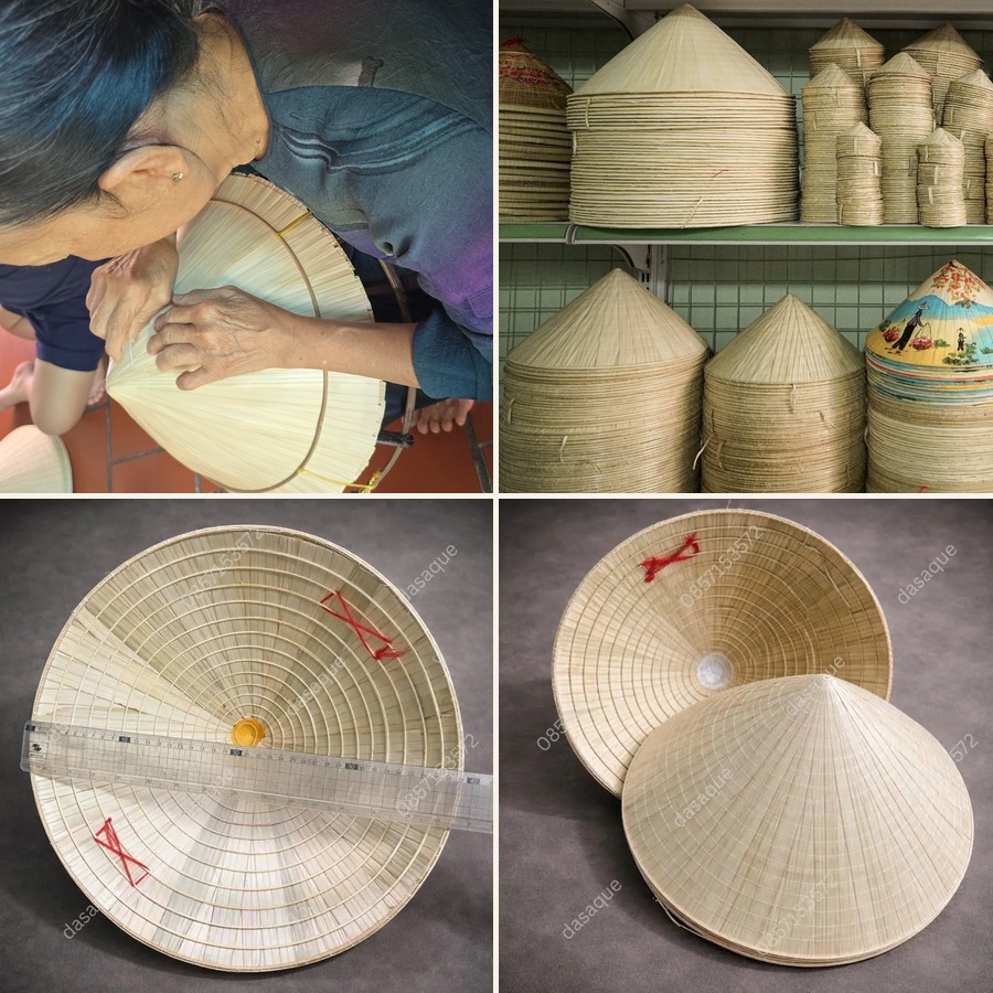 Handcrafting and sizing conical hats before a custom conical hat design session