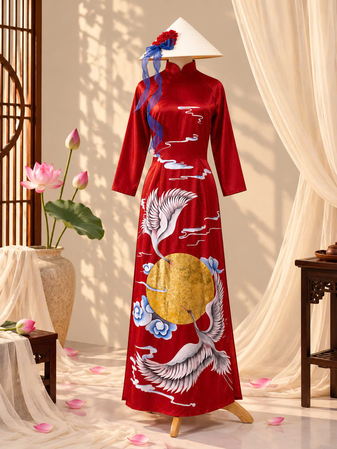 Custom-made ao dai tailoring service for visitors to Vietnam